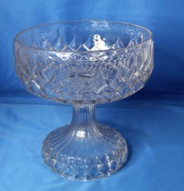 Confections Candy Nuts Dish Vintage Cut Glass Diamond Pattern  7 inches ... - £21.89 GBP