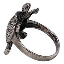 925 Oxidized Sterling Silver Turtle Shell Tortoise Ring Size 6.5  - £19.35 GBP