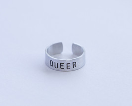 Queer ring, Gay pride gift, Lesbian pride gift, LGBTQ gift, love wins, gay right - £16.72 GBP
