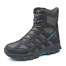 Men&#39;s winter waterproof military boots Non slip ankle boots Men&#39;s motorcycle boo - £54.95 GBP