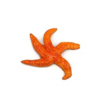 1Pc Handmade Ceramic Starfish Tile, Orange Coastal Home Wall Decor For Aquarium - £30.12 GBP