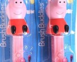 2 Ct Brush Buddies Peppa Pig PEZ Poppin Soft Toothbrushes Makes Brushing... - £14.25 GBP