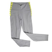 Fabletics High Waisted Lace Up Leggings M Grey All Tied Up Ankle Length ... - £21.89 GBP