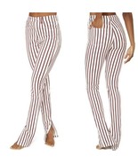 Weworewhat Women Jeans Ivory Rocker Stripe Stiletto Slit Stretch Size 25... - £31.02 GBP