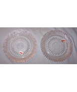 Two 1970s Avon American Lead Crystal Fostoria Decorative Clear Glass Plates - $18.50