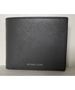 New Michael Kors Harrison Men&#39;s Slim Billfold wallet Leather Greyhound - €31,56 EUR