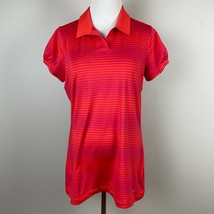Nike Golf Polo Shirt Women Medium Tall Tour Premium Dri-Fit Short Sleeve Striped - £15.97 GBP