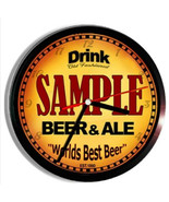 PERSONALIZED CUSTOMIZED SAMPLE BEER and ALE BREWERY CERVEZA WALL CLOCK - $29.99