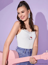 SHEIN X Hello Kitty &amp; Friends Hello Kitty Print Lace Trim Cami Top (XS/L/XL) NWT - £14.94 GBP+