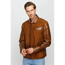 The Emerson Tan Leather Men Jacket image 2