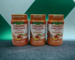 3x Natures Truth Turmeric Curcumin + Ginger 70 Vegan Gummies Ea Peach 6/25 - £26.62 GBP