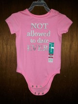 Garanimals Infant One-Piece Graphic  Bodysuit - New - &quot;Not Allowed To Date Ever&quot; - £7.64 GBP