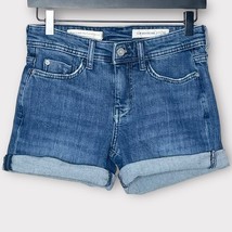 ANTHROPOLOGIE PILCRO slim boyfriend denim jean shorts women&#39;s size 25 - £19.02 GBP