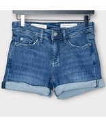 ANTHROPOLOGIE PILCRO slim boyfriend denim jean shorts women&#39;s size 25 - £18.17 GBP