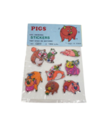VINTAGE 1983 LAURIE IMPORT THREE 3 DIMENSIONAL PUFFY ANIMAL PIGS STICKER... - £29.57 GBP