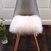 1 Point 6 Feet By 1 Point 6 Feet White Softlife Sq.Are Faux Fur Sheepskin Chair - £31.13 GBP