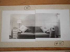 Pair Vintage Mid Century 40s 50s B&amp;W Photo Panorama Bobby &amp; Barbaras Apartment - £32.23 GBP