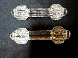 Crystal Barbell Knife Utensil Rest Fine Dining Faceted Dinnerware - Pair... - £14.33 GBP