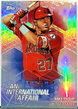 Hot! Mike Trout Refractor 2018 Topps Update #IA-MT International Chrome 3x Mvp! - £47.17 GBP
