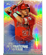 HOT! MIKE TROUT REFRACTOR 2018 TOPPS UPDATE #IA-MT INTERNATIONAL CHROME 3x MVP! - $89.95