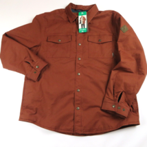 NWT- EDDIE BAUER Legend Wash rusty red Flex Fleece Lined Shirt Jacket Size XL - $29.50