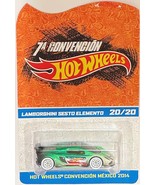 Green Lamborghini Sesto Elemento Hot Wheels 2014 Mexico Convention 20/20 - $754.63 CAD