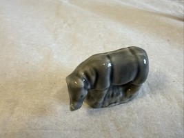 Vintage Mini Figurine Gray Rhinoceros Rhino Wade Whimseys England Bone C... - $163.19 MXN