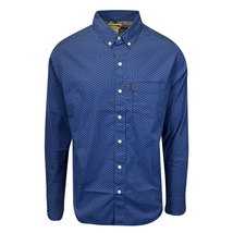 Ariat Men&#39;s Blue Shirt Ditsy Stretch Modern Fit Wrinkle Resistant L/S (S17) - $28.97