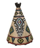 Rustic Southwestern Indian Teepee Hut With Aztec Cow Skull Money Coin Pi... - $38.26 CAD