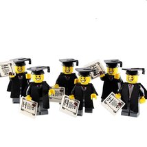 6pcs University Graduation Minifigure Building Blocks - £10.77 GBP