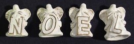 Holiday Angel Figurines White Letters 4-piece Noel Set - $18.00