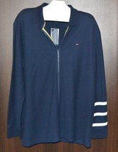 Tommy Hilfiger Navy Cotton Men&#39;s Zipper Cardigan Sweater Size 2XL - £50.47 GBP