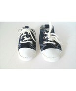 Quality Sneaker Blue &amp; White for a Medium Size Doll w/ 3 1/8&quot; Feet - £7.82 GBP