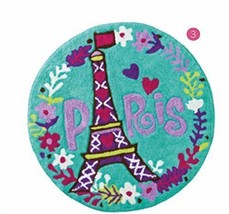 Paris Eiffel Tower Girls Decorative Rug 100% Cotton (33”x32”) - £43.21 GBP