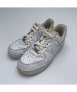 Nike Air Force 1 Low White Leather Sneakers Women’s 7.5 Used - $25.00