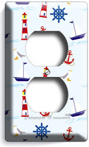 Nautical Anchor Lighthouse Sailboat Seagull Outlet Wall Plate Baby Nursery Decor - £8.16 GBP