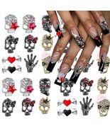 50pcs Handmade Dark Resin Bat Charms for Nails Halloween Accessories - €2,74 EUR