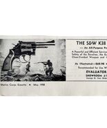 Smith And Wesson K38 Combat Pistol 1958 Advertisement Revolver Firearms ... - €17,04 EUR