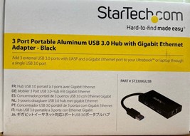 StarTech - ST3300GU3B - USB 3.0 Hub 3 Port with Gigabit Ethernet Adapter - $54.95