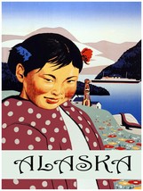 Decor Vintage Poster.Fine Graphic Art Design.ALASKA Native.Home Design Art.702 - £13.45 GBP+