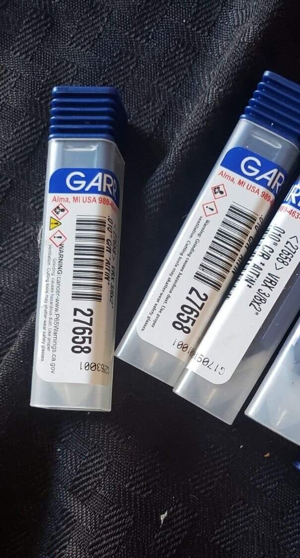 NEW Garr Center Cut Carbide 3/8&quot; 4-flute End Mill EM 2&quot; OAL / .010 # 276... - $37.99