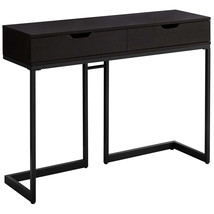 Accent Table - 42&quot;L / Cappuccino / Black Hall Console - £162.76 GBP