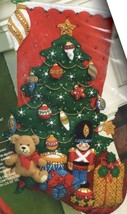 DIY Bucilla Under the Tree Christmas Toys Bear Holiday Felt Stocking Kit... - $38.95