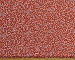 Cotton Flowers Floral Orange 1930&#39;s Reproduction Fabric Print by Yard D1... - $12.95