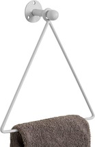 Triangular Hand Towel Holder Made Of Modern White Metal That Is Wall Mounted - £23.57 GBP