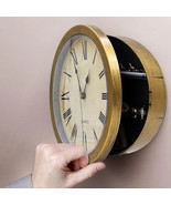 Retro Golden Wall Clock With Hidden Storage Compartment Creative Wall Clock - $837.91 MXN