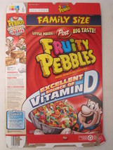 Empty POST Cereal Box FRUITY PEBBLES 2010 15 oz Family Size VITAMIN D [G... - $5.58