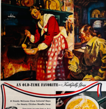 1947 Campbell&#39;s Chicken Noodle Soup Advertisement Old Time Favorite DWWW8 - $554.45 MXN