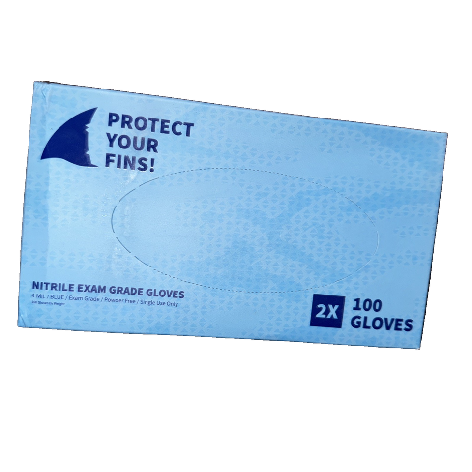 BullShark 100 2X Nitril Exan Grade Gkives 4 Mil / Blue/ Powder Free - $3.57