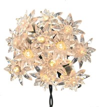 Kurt S. Adler 20 Light Clear Novelty Flower Light Set Retro Christmas Tree - £15.82 GBP